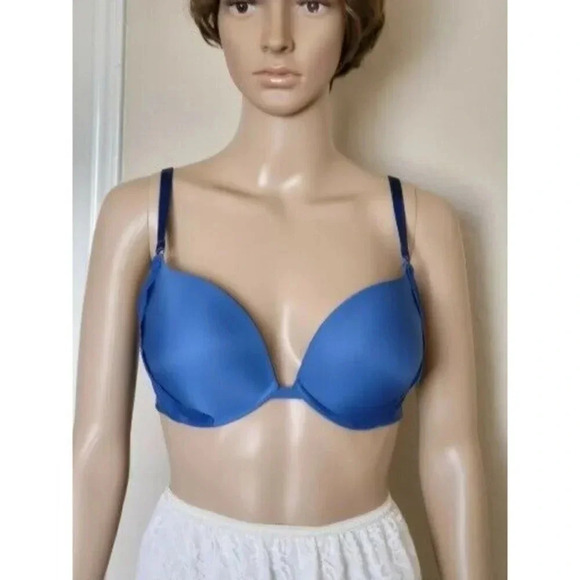Victoria's Secret  Push-up Underwire blue Bra size 34D - Picture 1 of 7